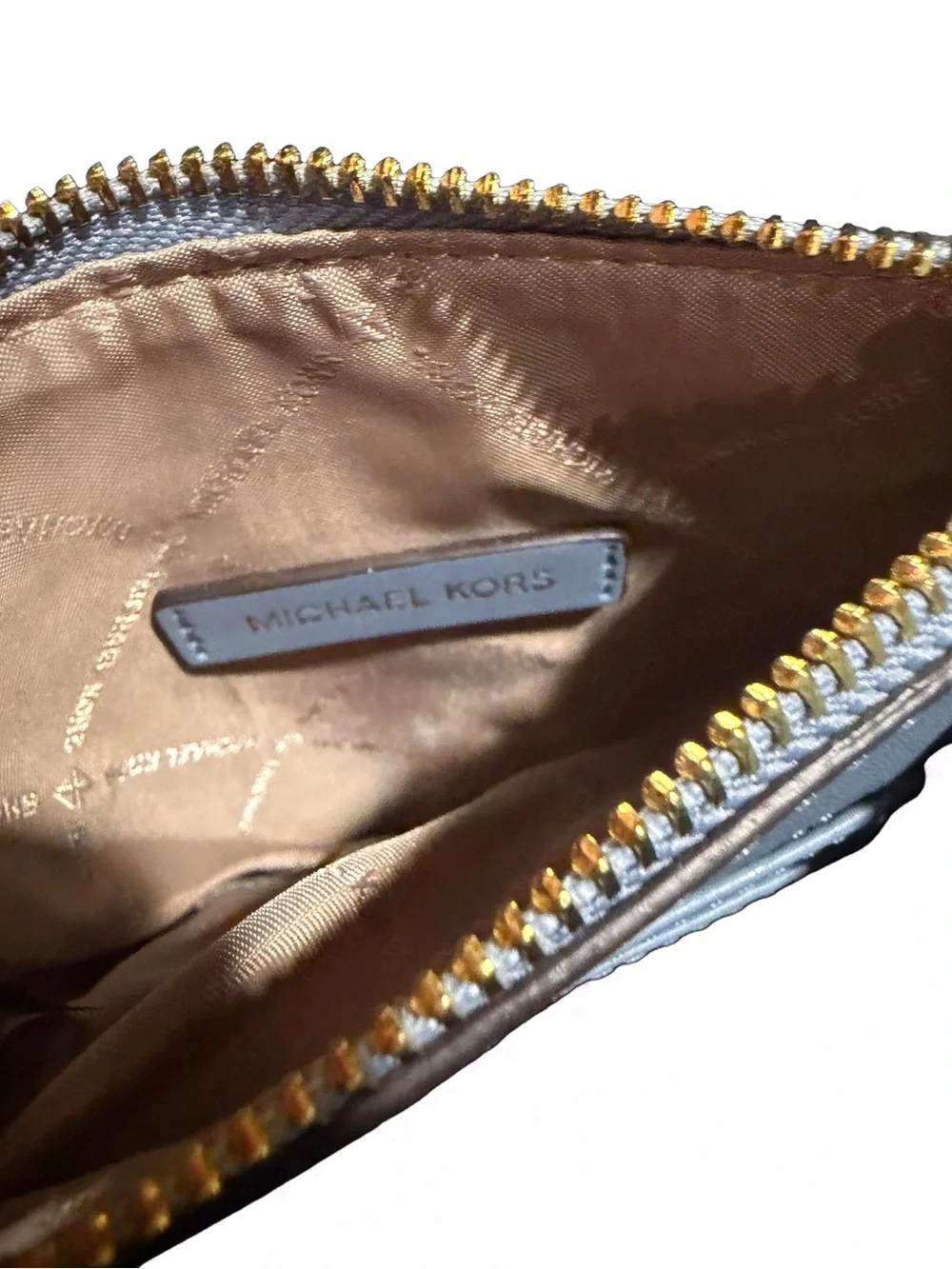 💙 Michael Kors Mercer X-Small Messenger Satchel Chambray Blue & Brown Signature